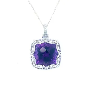 17.51CT AMETHYST NECKLACE REGARD JEWELRY AUSTIN, TX.