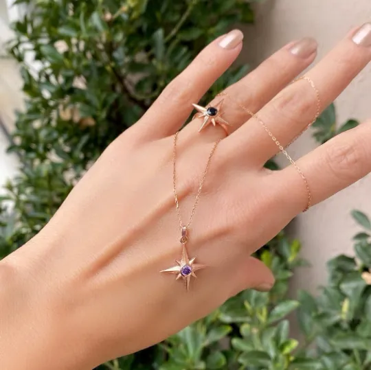 Amethyst North Star Necklace