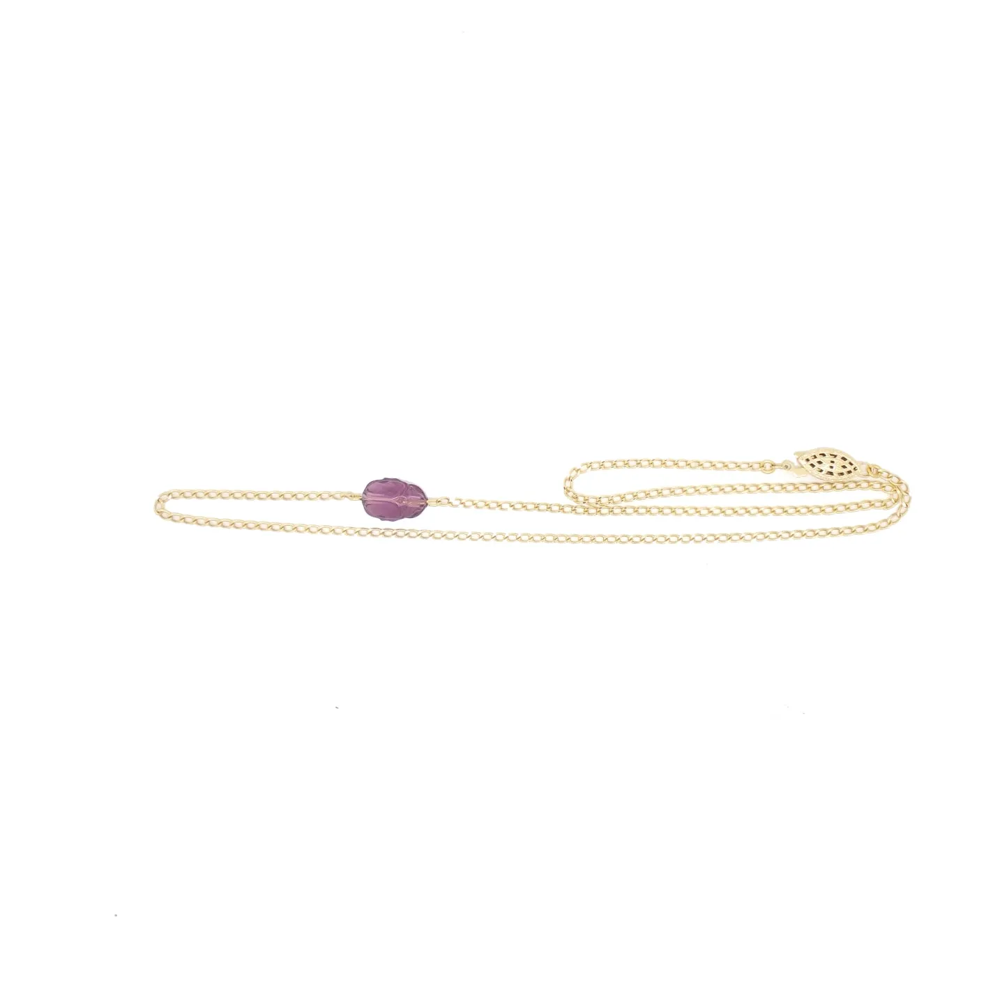 Amethyst Scarab Necklace