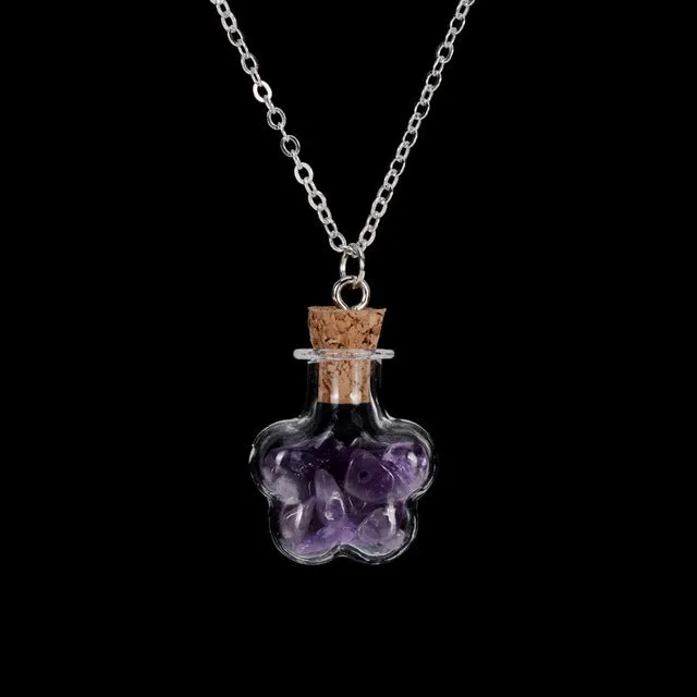Bottled Gemstone Necklace