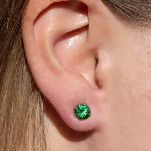 Brilliant Emerald Stud Earrings