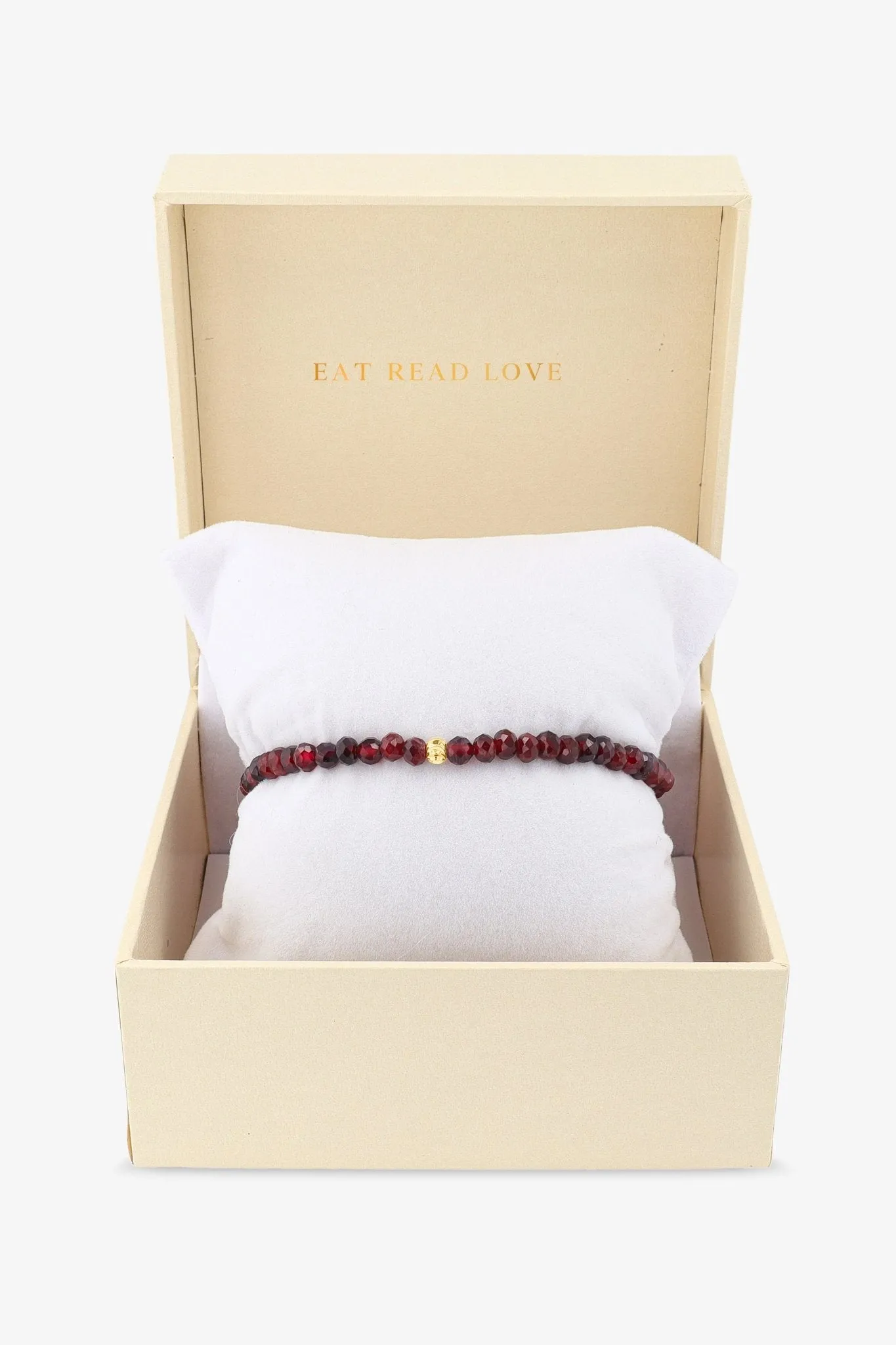 Destiny Mini Beaded Gemstone Gold Vermeil Bracelet Garnet - Passion