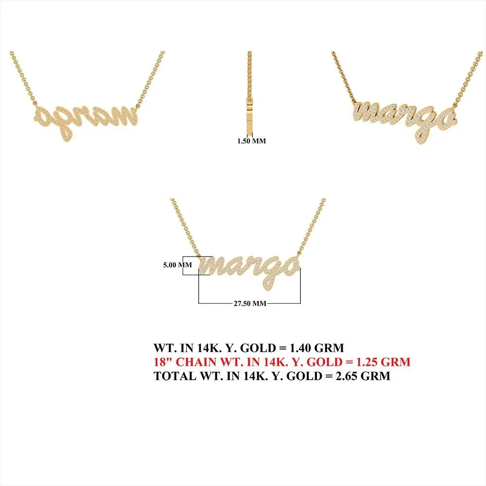 Diamond Margo Name Necklace