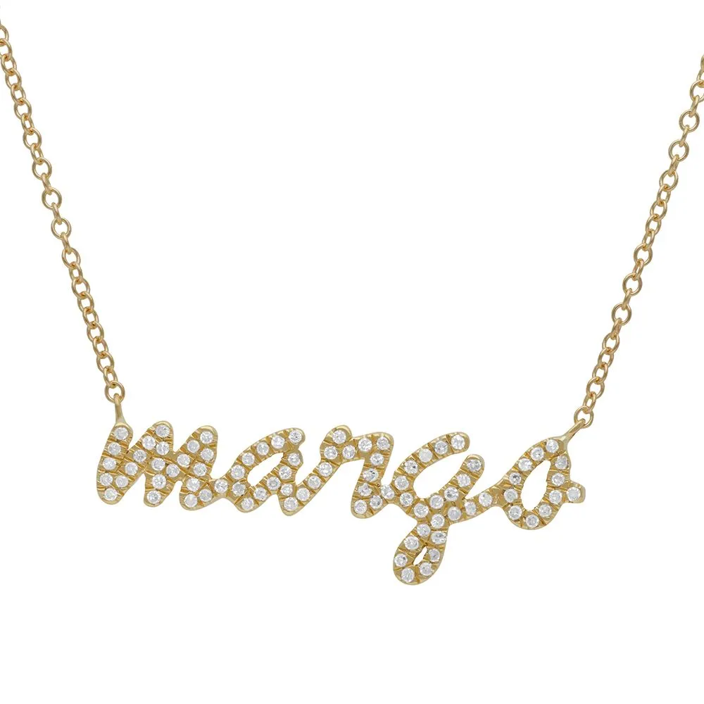 Diamond Margo Name Necklace
