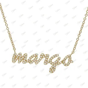 Diamond Margo Name Necklace