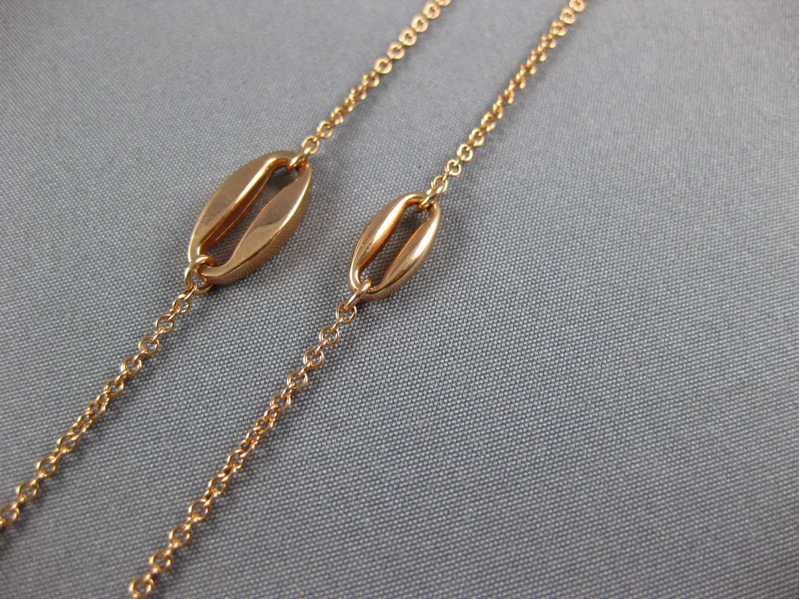 ESTATE 8.0CT AAA AMETHYST 18K ROSE GOLD 3D CLASSIC OVAL BY THE YARD FUN NECKLACE