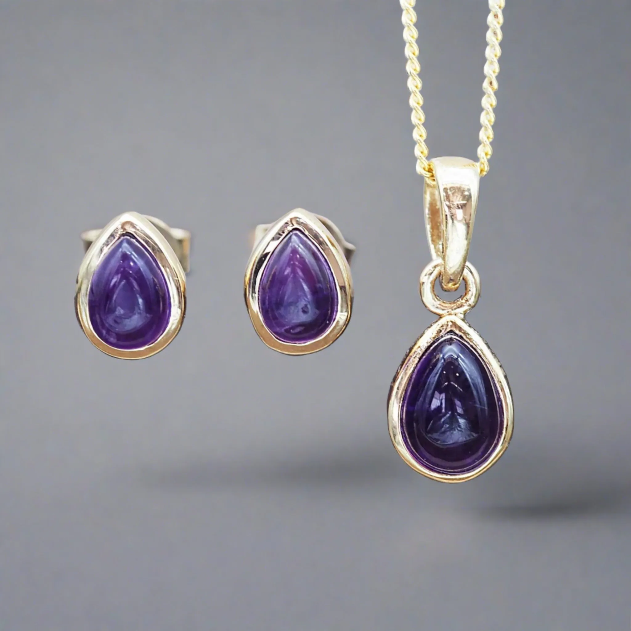February Birthstone Jewellery Set - Amethyst Jewellery