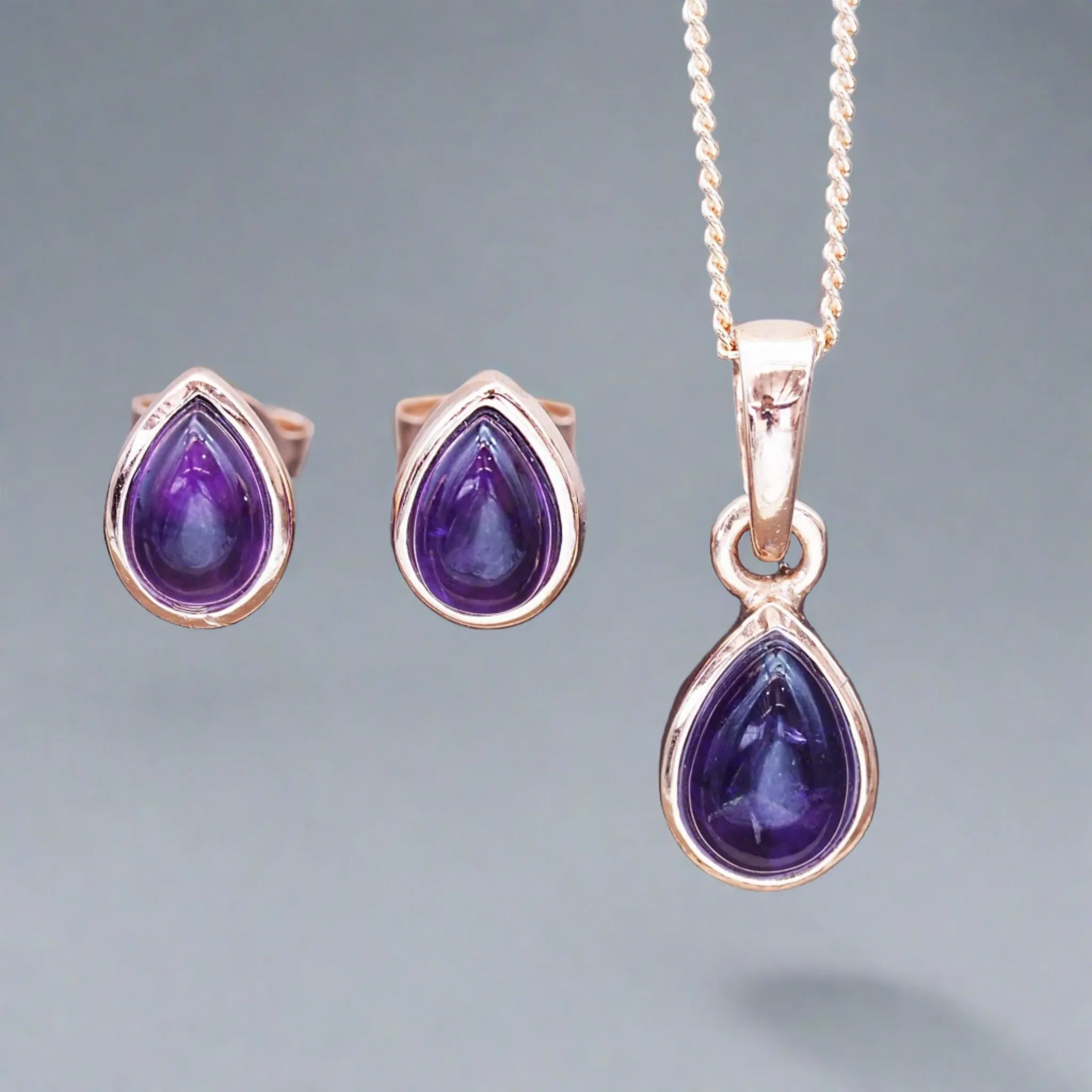 February Birthstone Jewellery Set - Amethyst Jewellery
