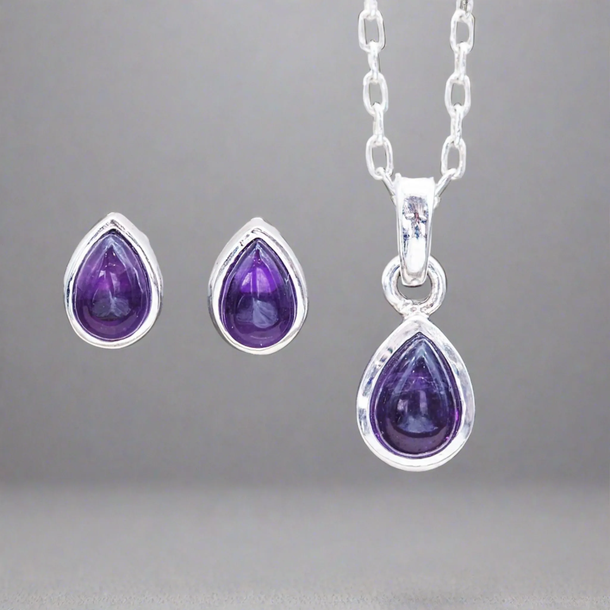 February Birthstone Jewellery Set - Amethyst Jewellery