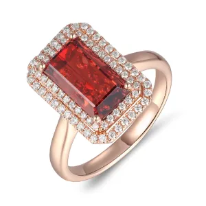 Garnet and Diamond Ring