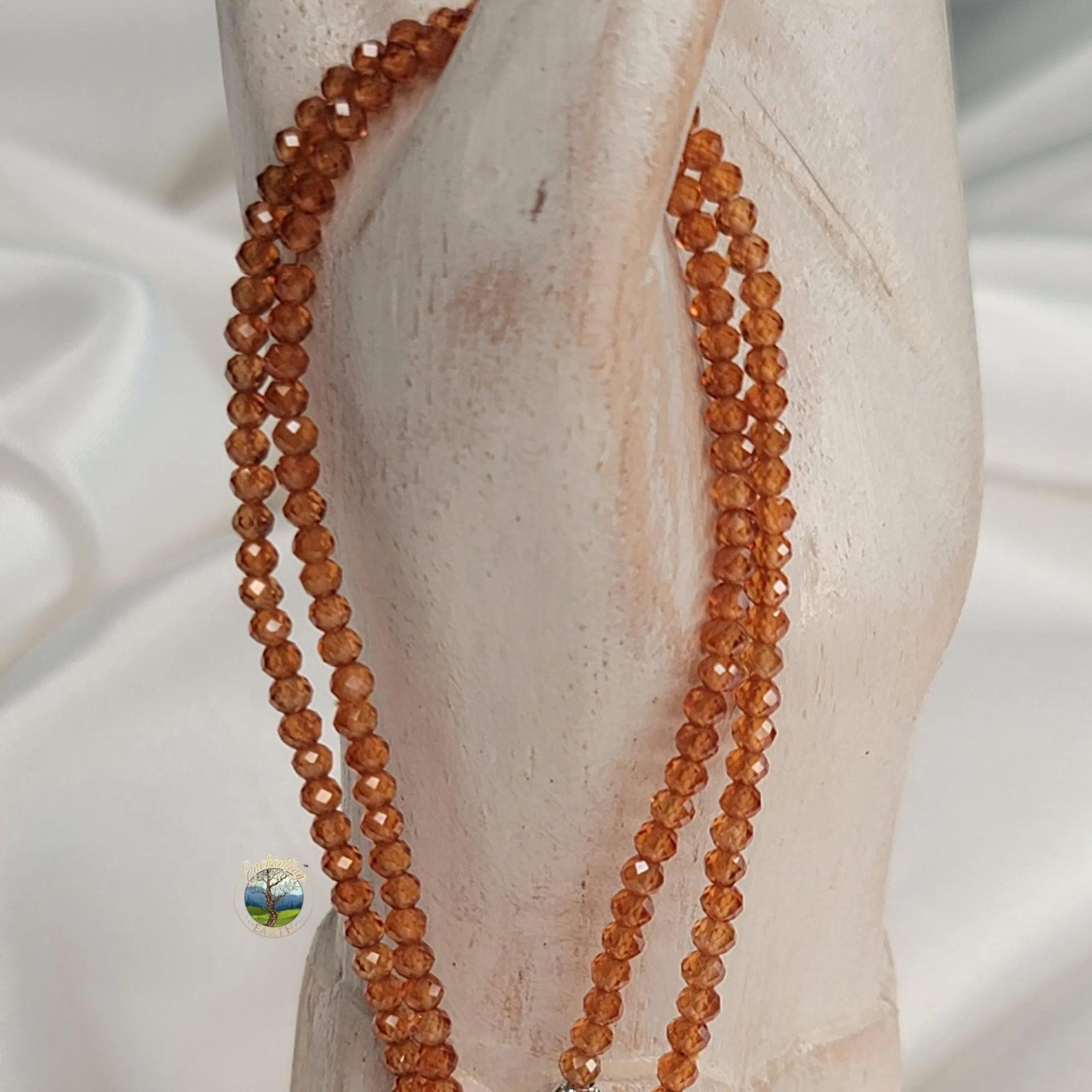Hessonite Garnet Micro Faceted Bracelet