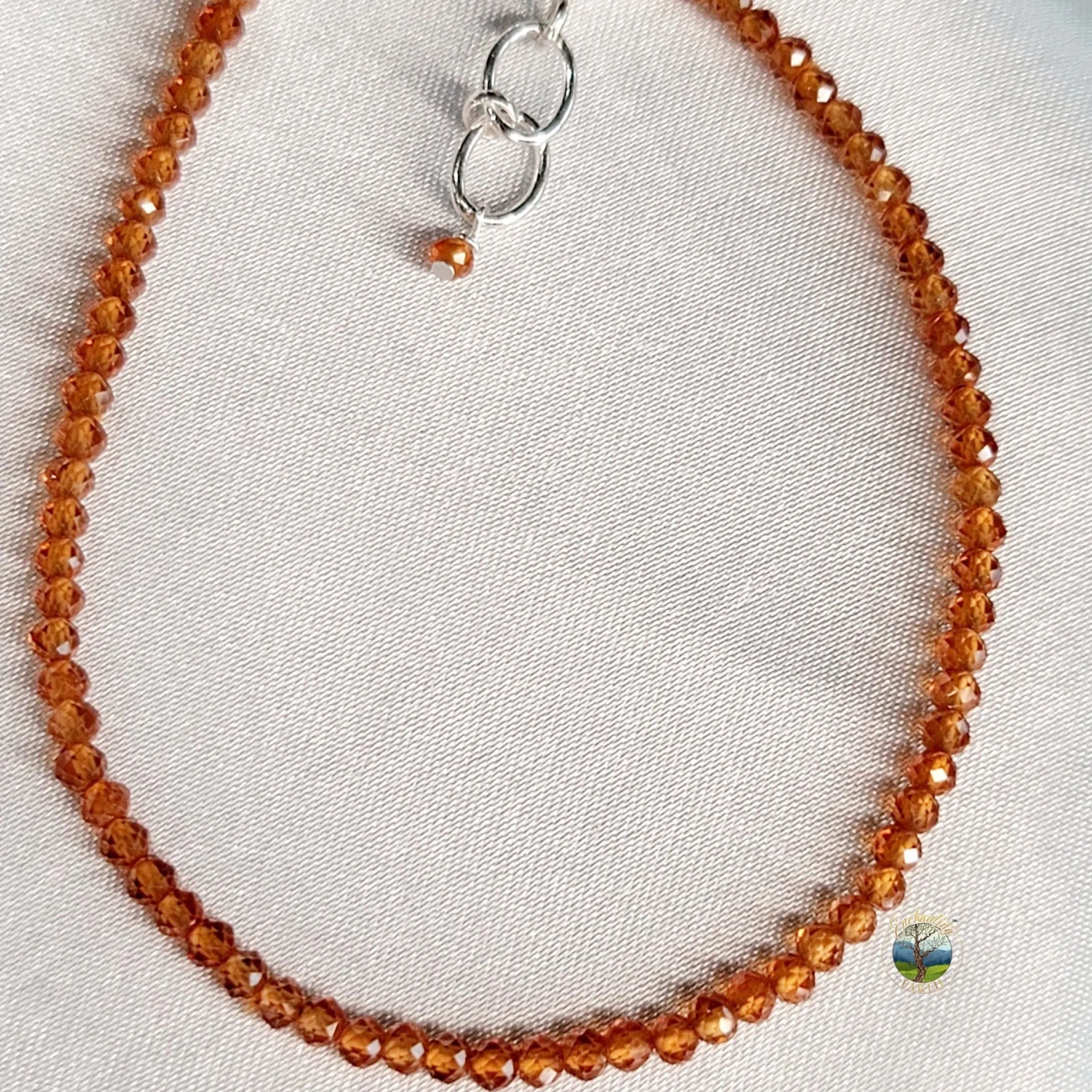 Hessonite Garnet Micro Faceted Bracelet