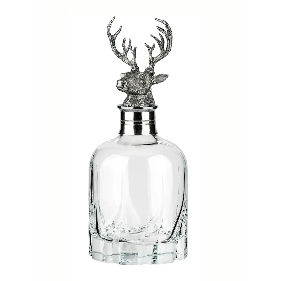 Lead Free Crystal Whiskey Decanter - Stag