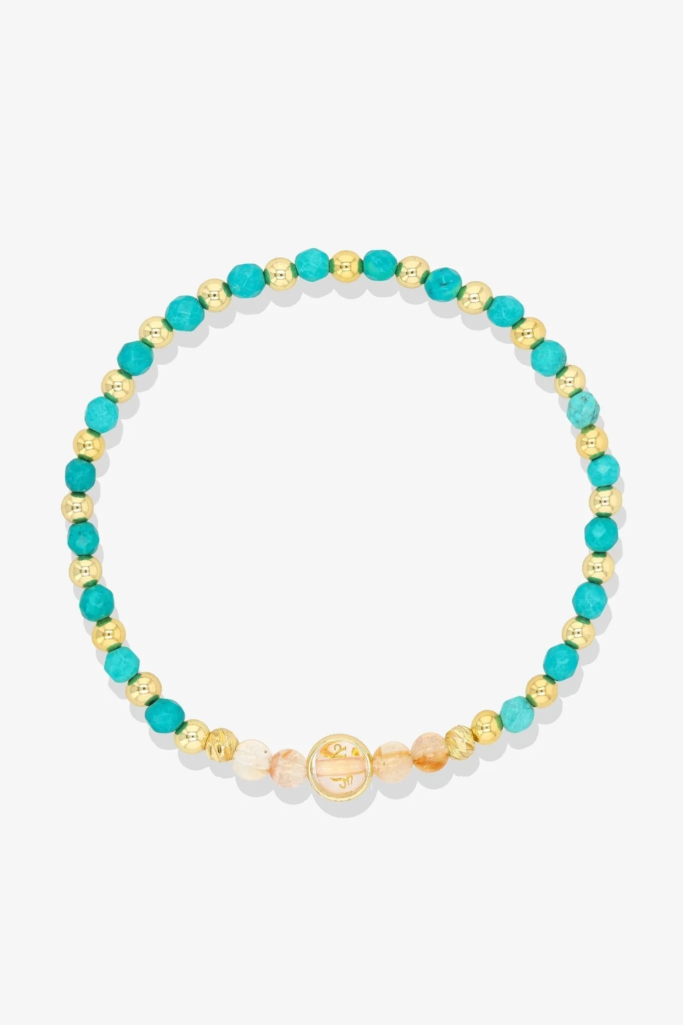 Leo Garnet Gold Vermeil Fortune Zodiac Bracelet