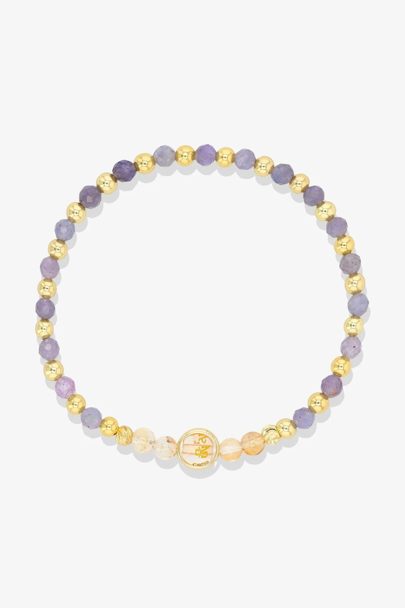 Leo Garnet Gold Vermeil Fortune Zodiac Bracelet
