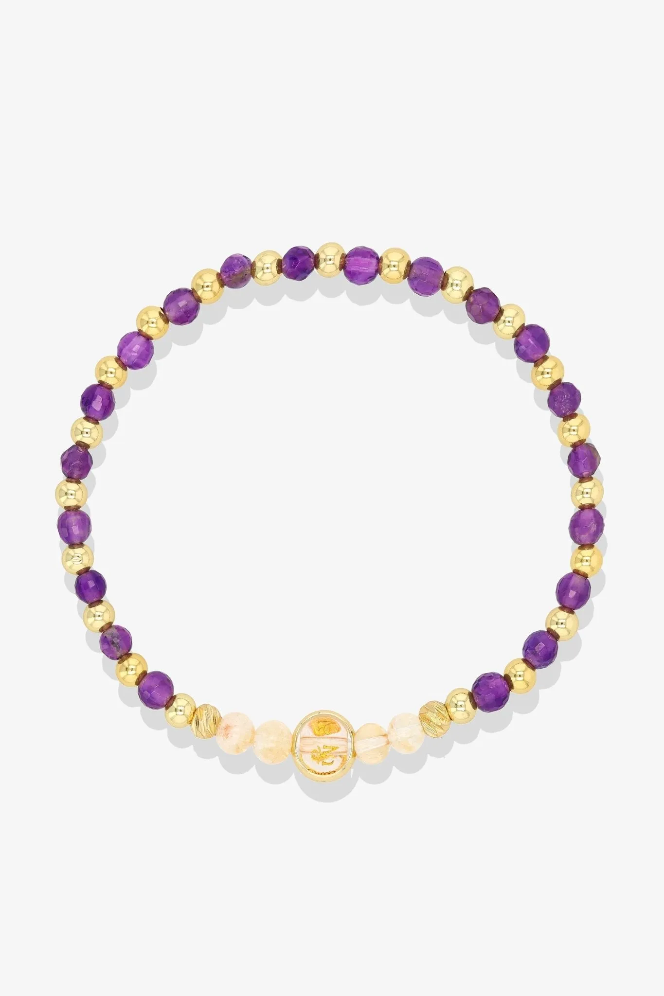 Leo Garnet Gold Vermeil Fortune Zodiac Bracelet