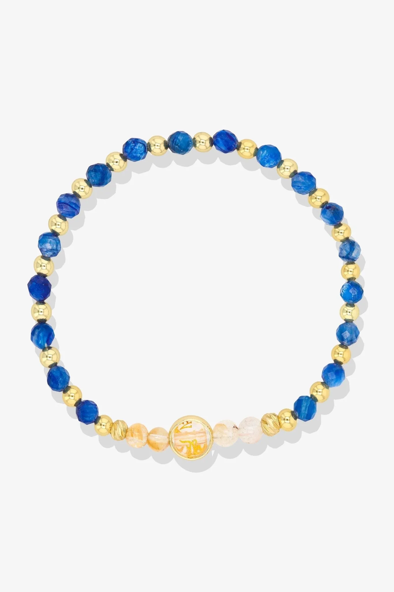 Leo Garnet Gold Vermeil Fortune Zodiac Bracelet