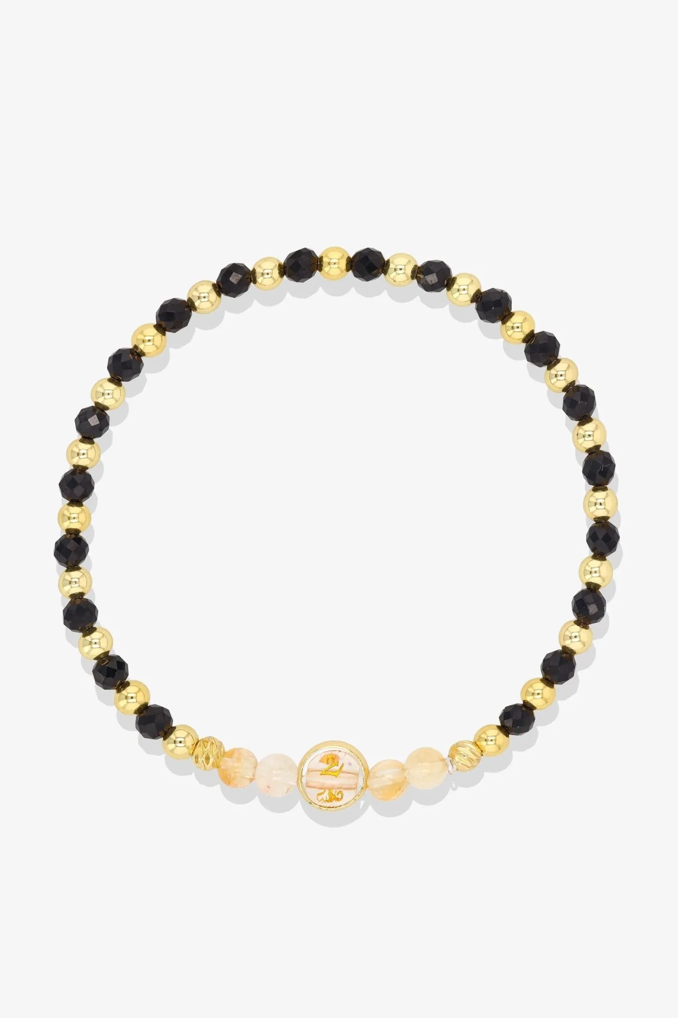 Leo Garnet Gold Vermeil Fortune Zodiac Bracelet