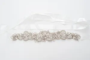 Majestic heavy beaded wedding sash SB170644