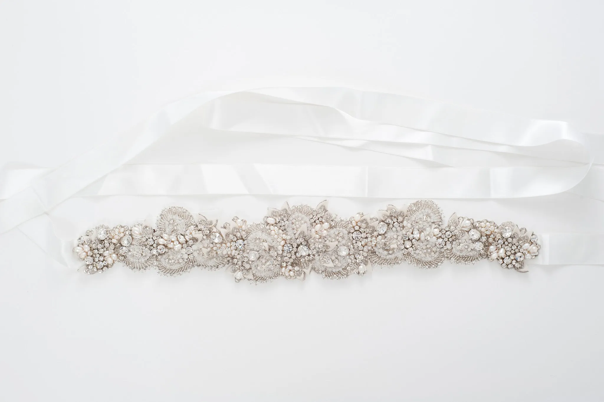 Majestic heavy beaded wedding sash SB170644
