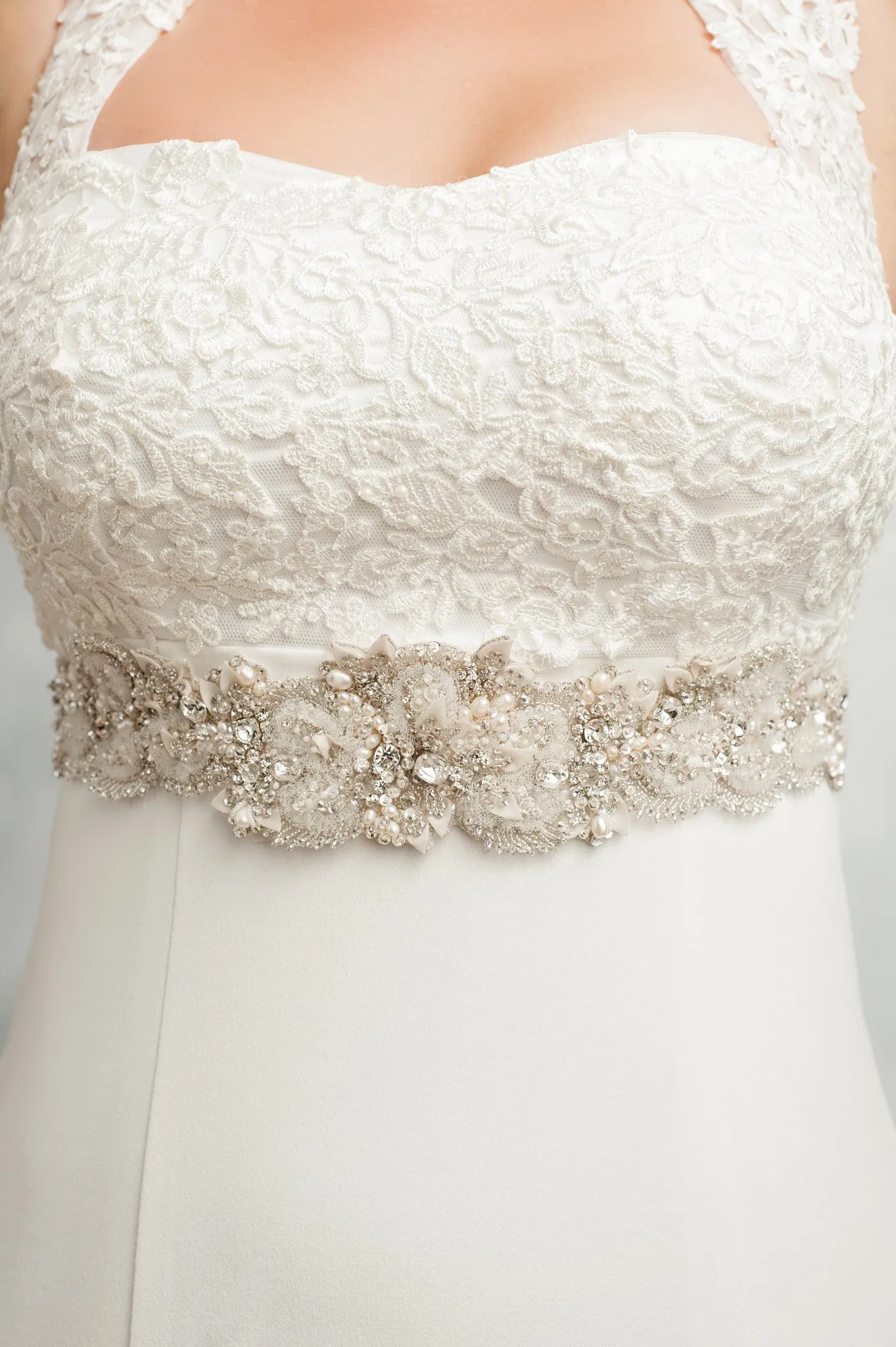 Majestic heavy beaded wedding sash SB170644