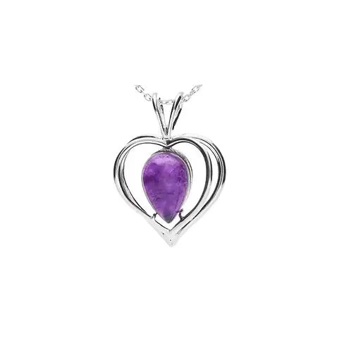 MILENA Necklace Amethyst Heart