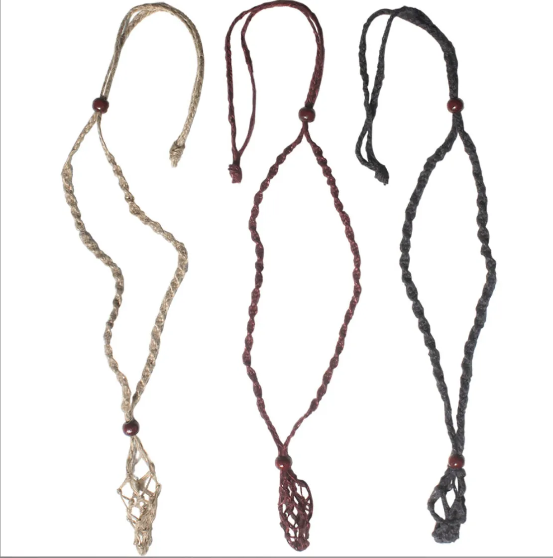 Mystery Crystal Hemp Hippie Necklace