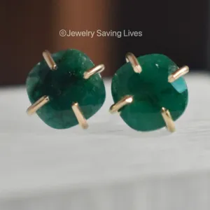 Natural Emerald Stud Earrings