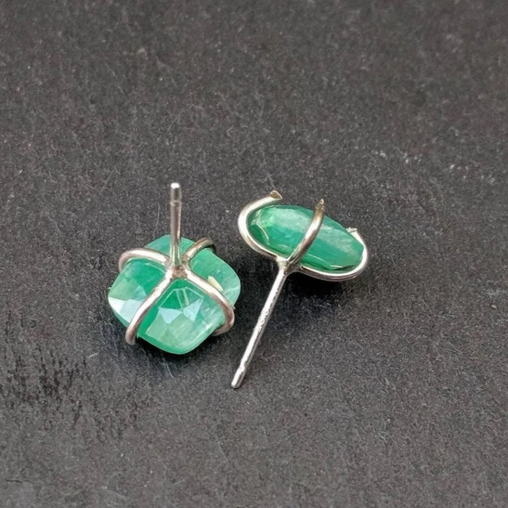 Natural Emerald Stud Earrings
