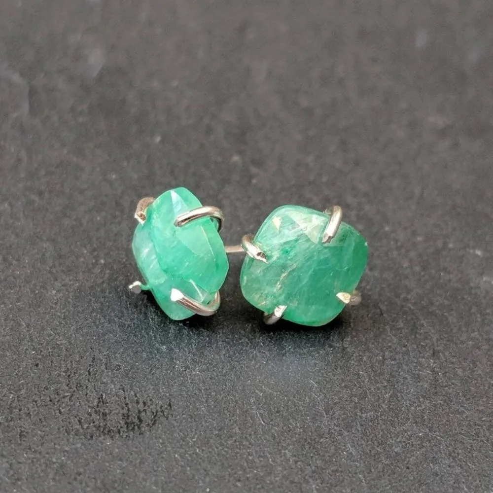 Natural Emerald Stud Earrings
