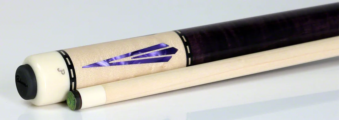 Pechauer JP Series Natural Colored with Purple Points Pool Cue - JP07P-P