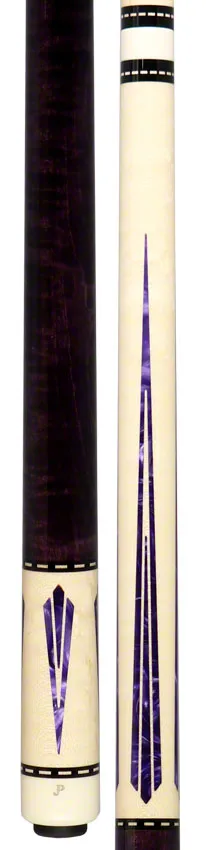 Pechauer JP Series Natural Colored with Purple Points Pool Cue - JP07P-P
