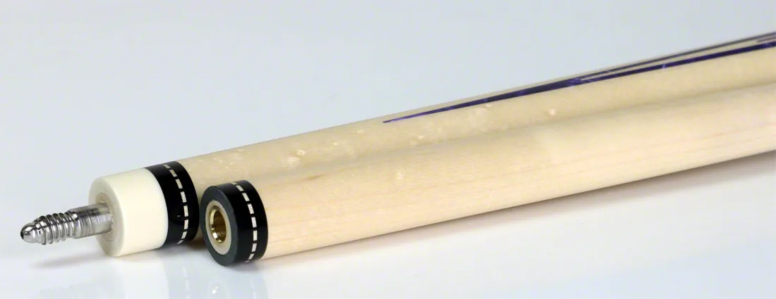 Pechauer JP Series Natural Colored with Purple Points Pool Cue - JP07P-P