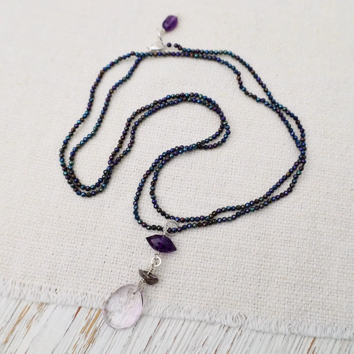 Pyrite with Amethyst Necklace