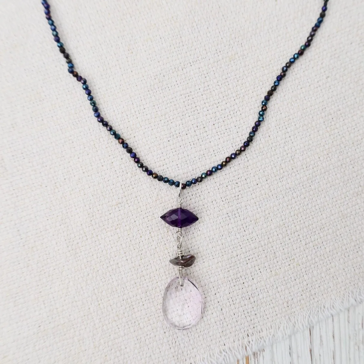 Pyrite with Amethyst Necklace