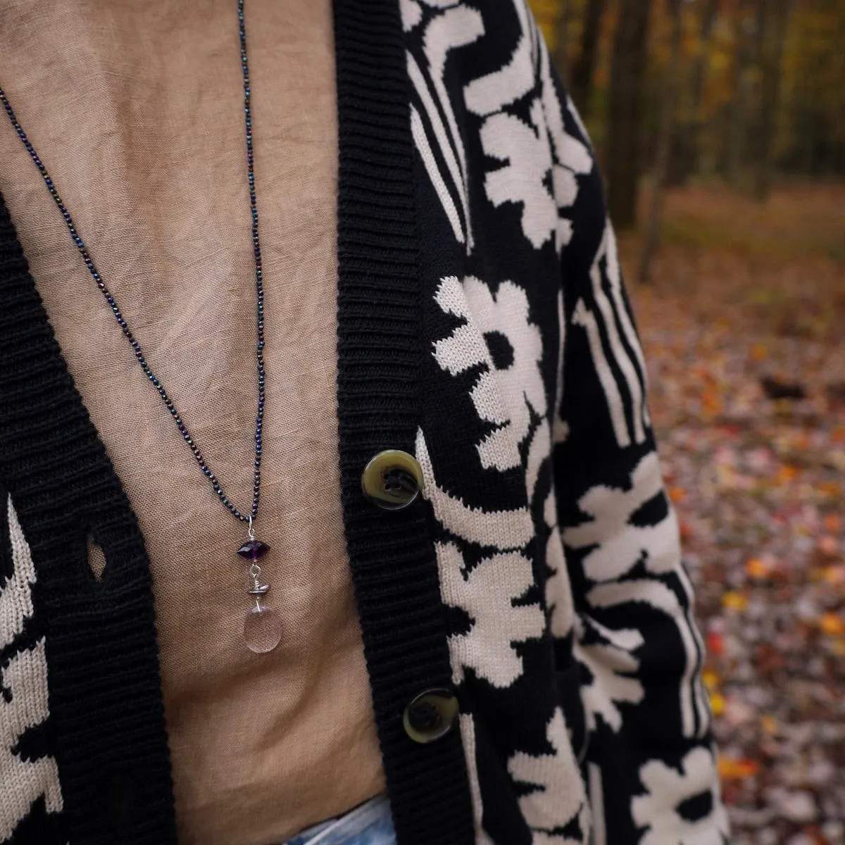 Pyrite with Amethyst Necklace