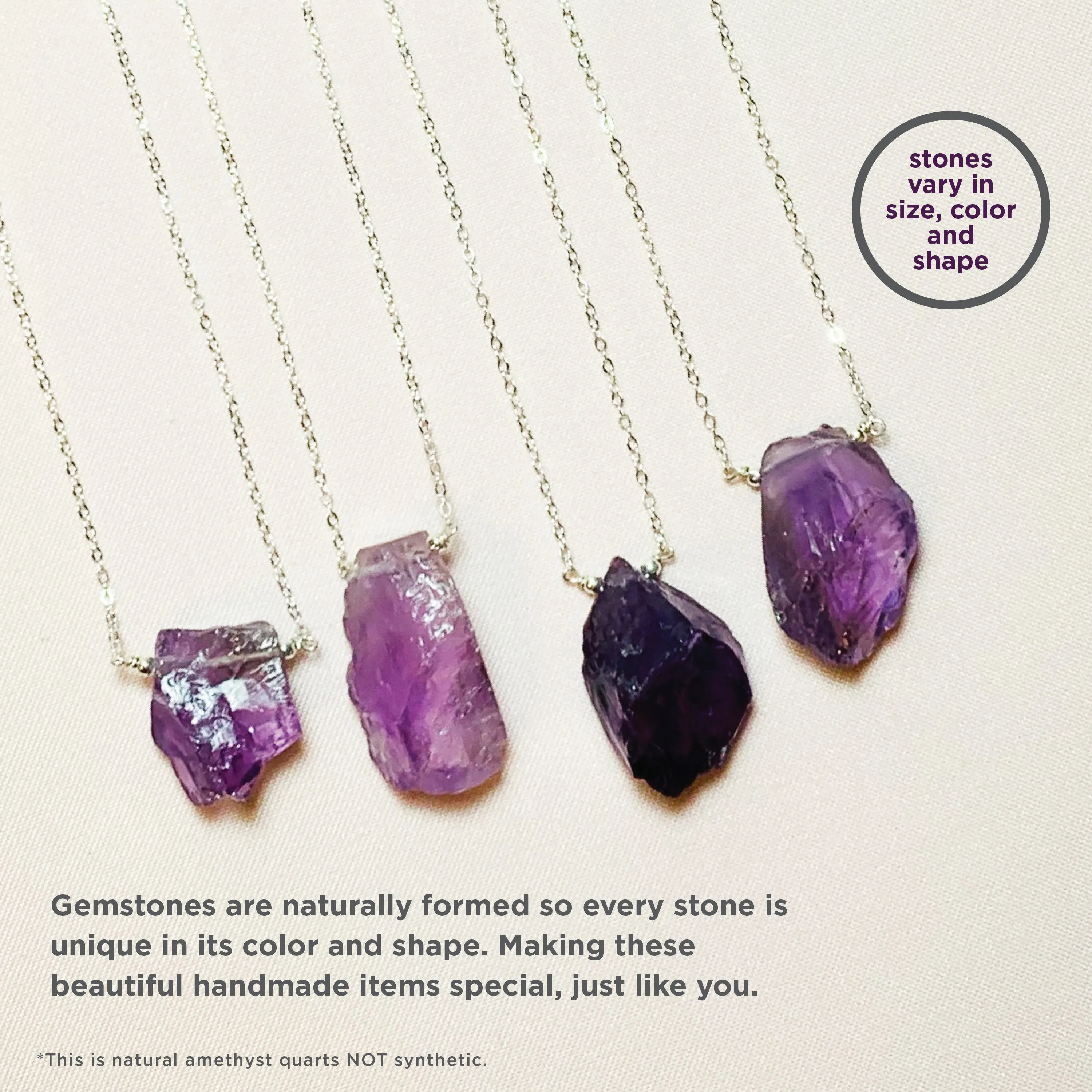 Raw Amethyst Necklace