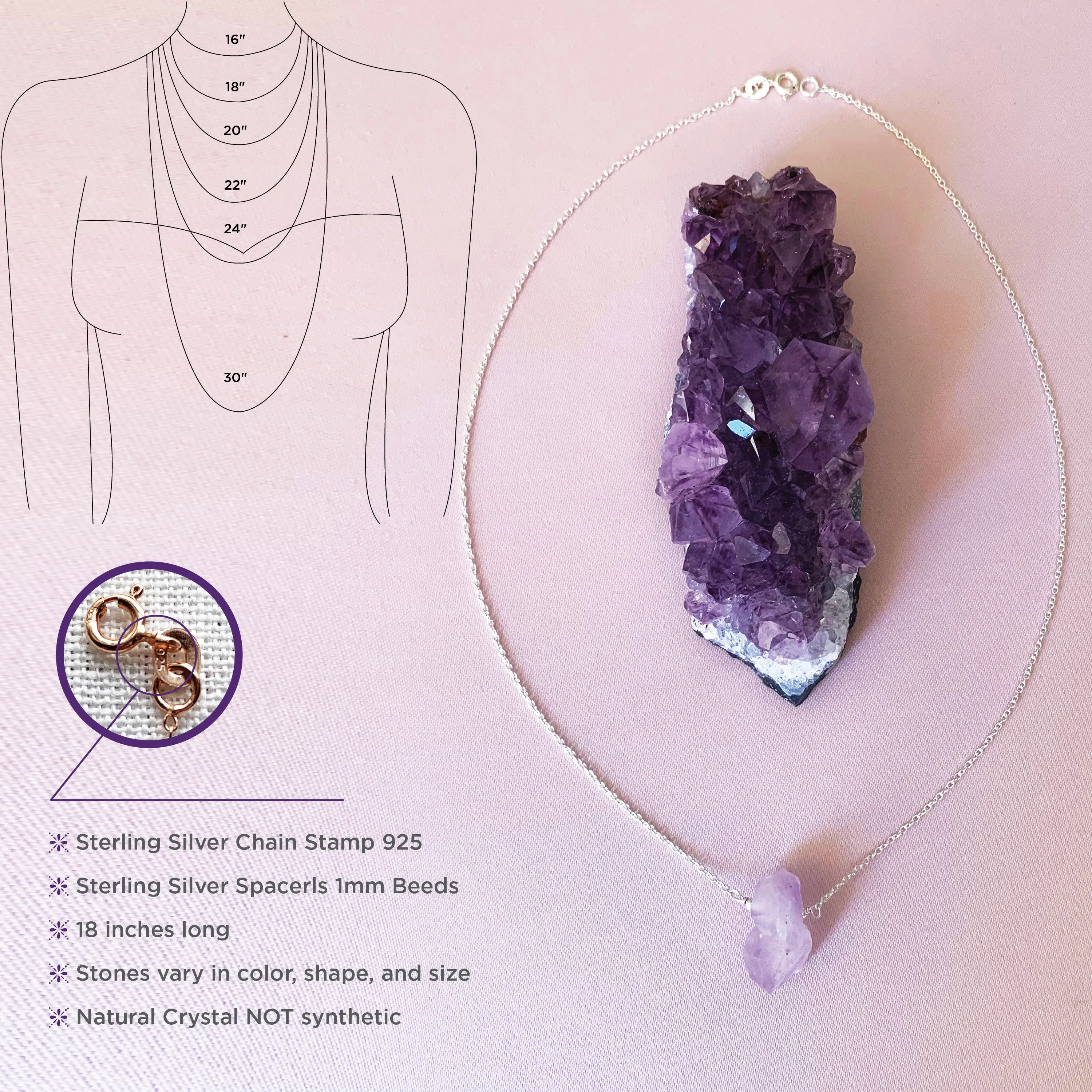 Raw Amethyst Necklace