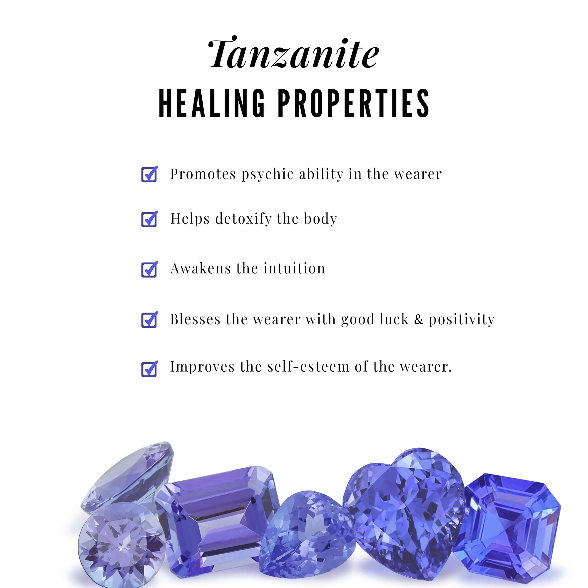 Real Tanzanite Wedding Half Eternity Ring