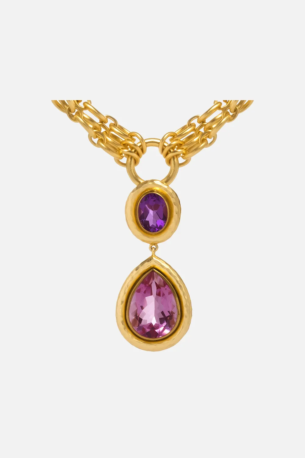 SANTORINI AMETHYST AND QUARTZ NECKLACE MULTI