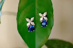 Sapphire and Diamond Earrings