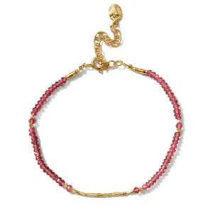 Sierra Bracelet, Garnet, Gold