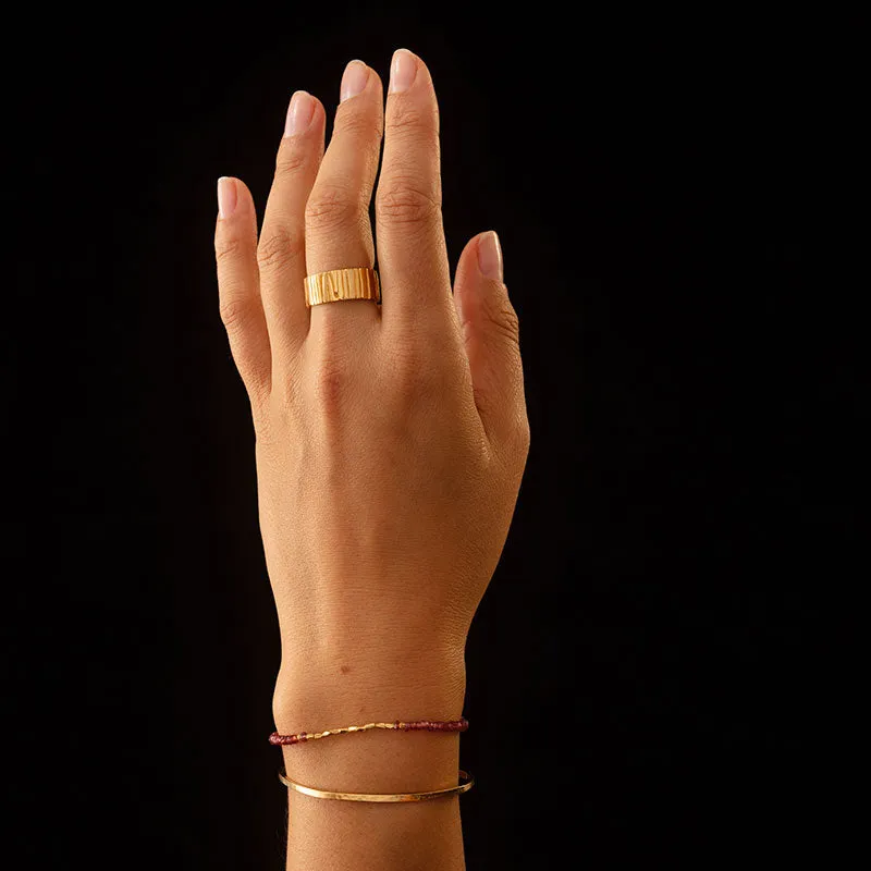 Sierra Bracelet, Garnet, Gold