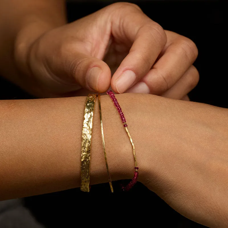 Sierra Bracelet, Garnet, Gold