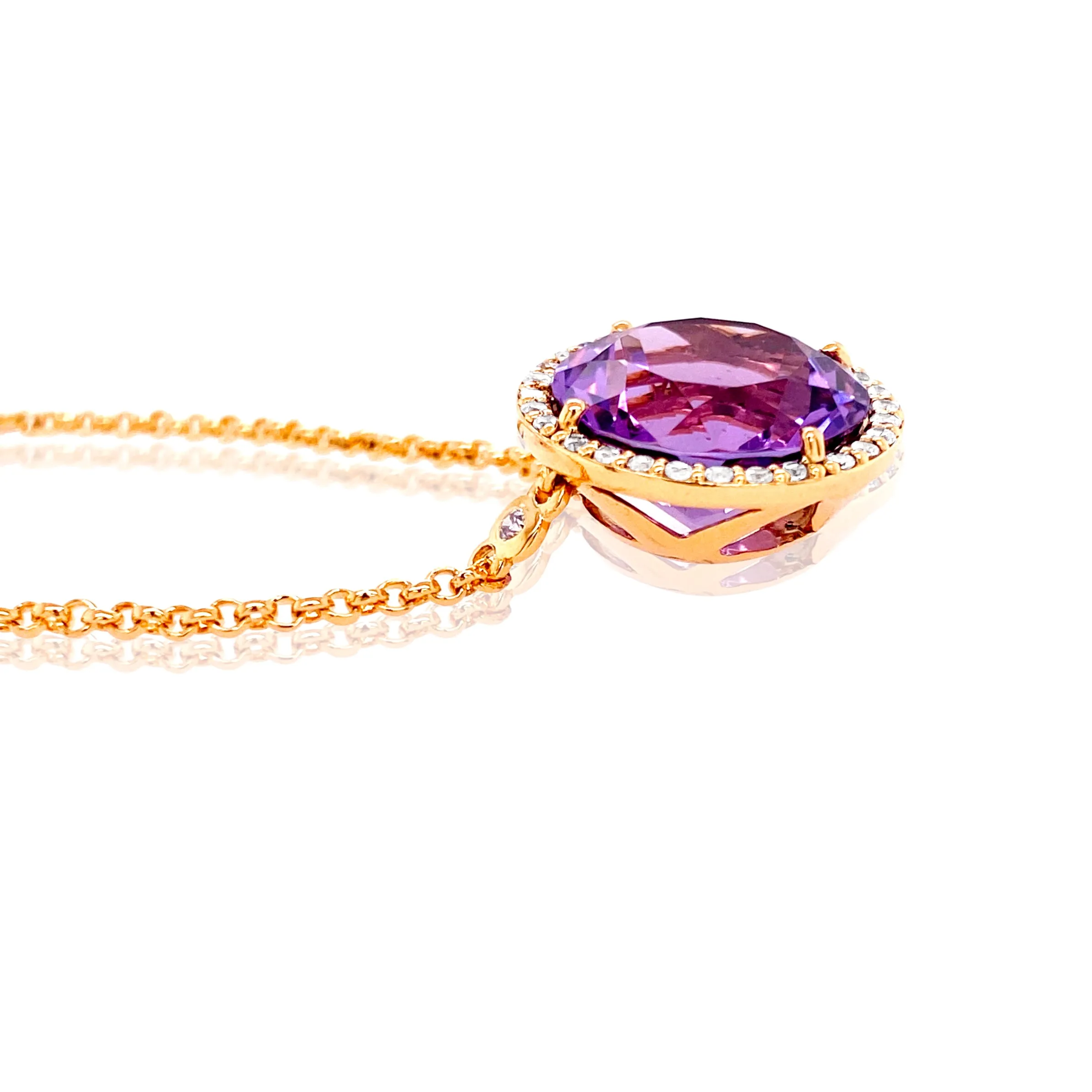 SIGNATURE Necklace (1287) - Amethyst / RG