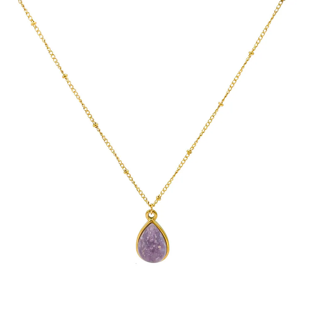 “Violet Teardrop“ February Birthstone Amethyst Necklace