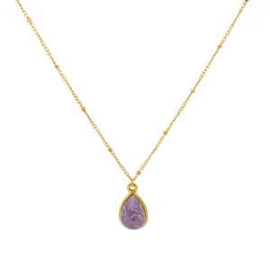 “Violet Teardrop“ February Birthstone Amethyst Necklace